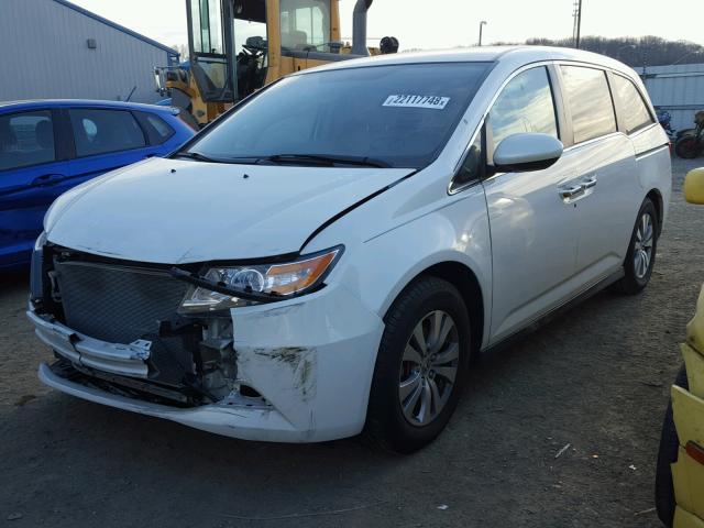 5FNRL5H44EB129953 - 2014 HONDA ODYSSEY EX WHITE photo 2