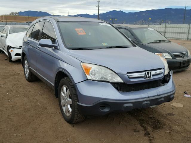 JHLRE48737C039047 - 2007 HONDA CR-V EXL BLUE photo 1