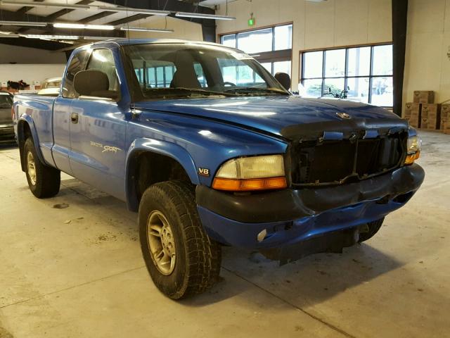 1B7GG22Y4WS632425 - 1998 DODGE DAKOTA BLUE photo 1