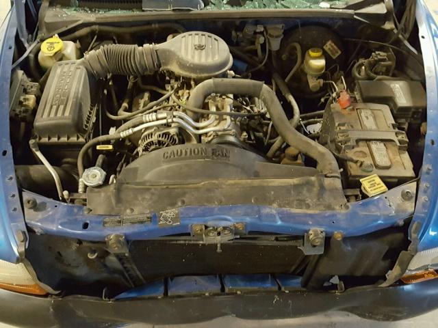 1B7GG22Y4WS632425 - 1998 DODGE DAKOTA BLUE photo 7