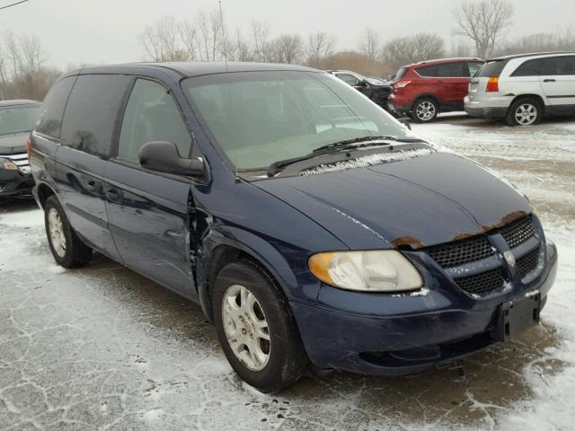 1D4GP25R53B287229 - 2003 DODGE CARAVAN SE BLUE photo 1