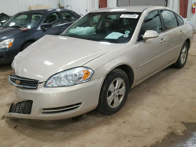 2G1WT58K189219192 - 2008 CHEVROLET IMPALA LT TAN photo 2