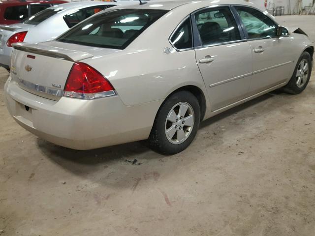 2G1WT58K189219192 - 2008 CHEVROLET IMPALA LT TAN photo 4