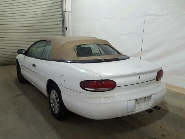 3C3EL45H2VT562404 - 1997 CHRYSLER SEBRING JX WHITE photo 3