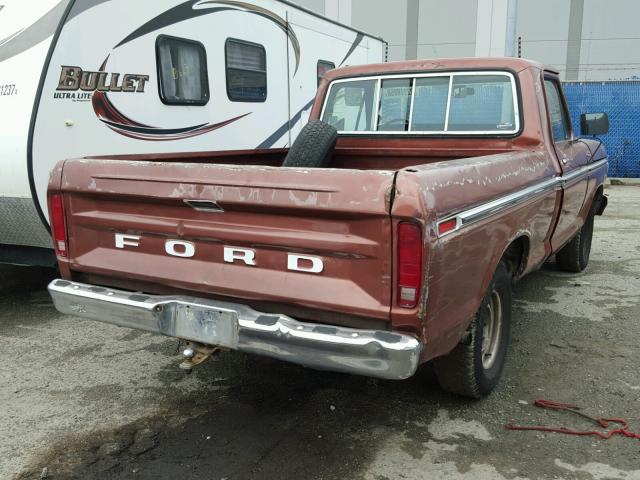 F10GRFE7091 - 1979 FORD F100 BURGUNDY photo 4