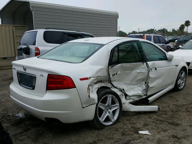 19UUA66235A019994 - 2005 ACURA TL WHITE photo 4