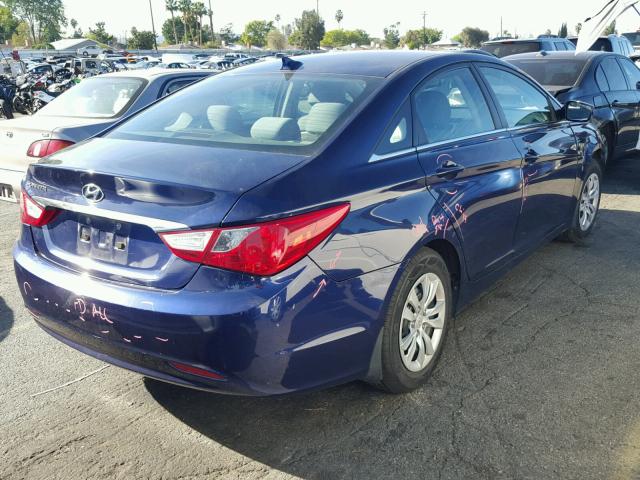 5NPEB4AC5CH366236 - 2012 HYUNDAI SONATA GLS BLUE photo 4