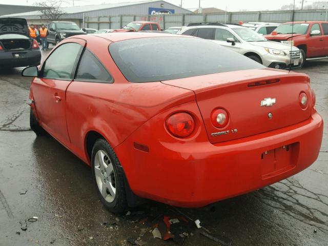 1G1AK15F577188610 - 2007 CHEVROLET COBALT LS RED photo 3