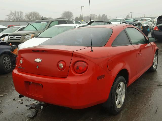 1G1AK15F577188610 - 2007 CHEVROLET COBALT LS RED photo 4