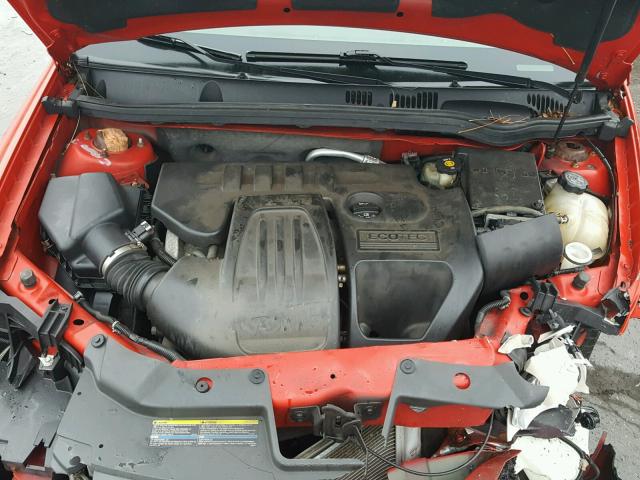 1G1AK15F577188610 - 2007 CHEVROLET COBALT LS RED photo 7