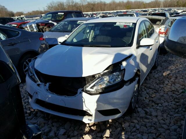 3N1AB7AP5GY292332 - 2016 NISSAN SENTRA S WHITE photo 2