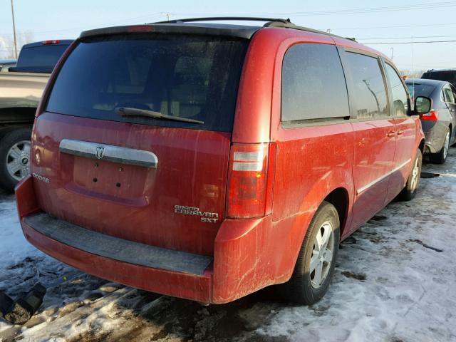 2D8HN54119R616363 - 2009 DODGE GRAND CARA RED photo 4