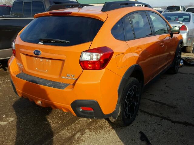 JF2GPACC8F8322452 - 2015 SUBARU XV CROSSTR ORANGE photo 4