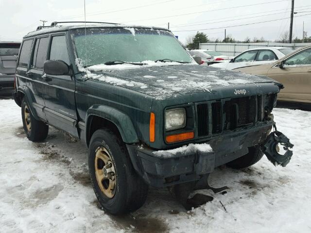 1J4FF48S61L571797 - 2001 JEEP CHEROKEE S GREEN photo 1