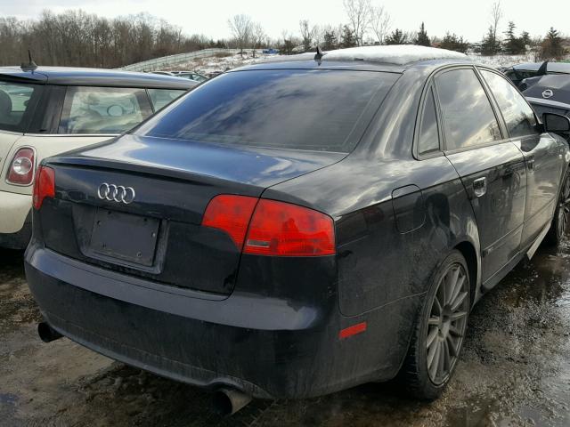 WAUEF78E17A032390 - 2007 AUDI A4 S-LINE BLACK photo 4