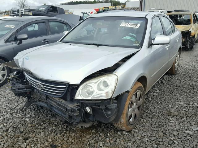 KNAGE123185194823 - 2008 KIA OPTIMA LX SILVER photo 2