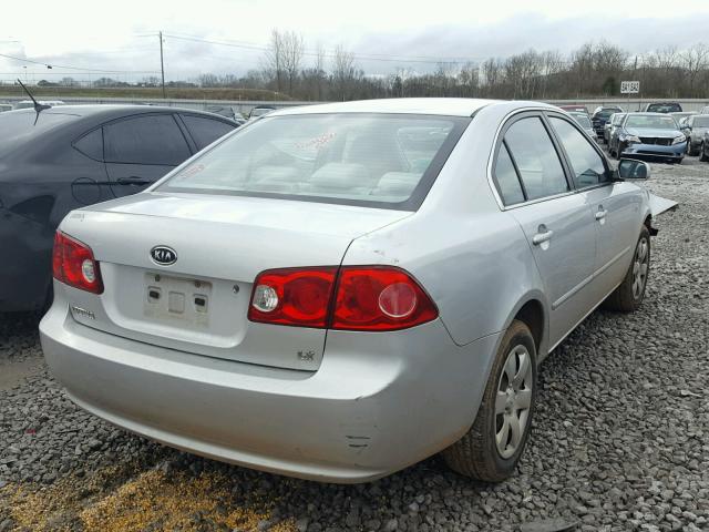 KNAGE123185194823 - 2008 KIA OPTIMA LX SILVER photo 4