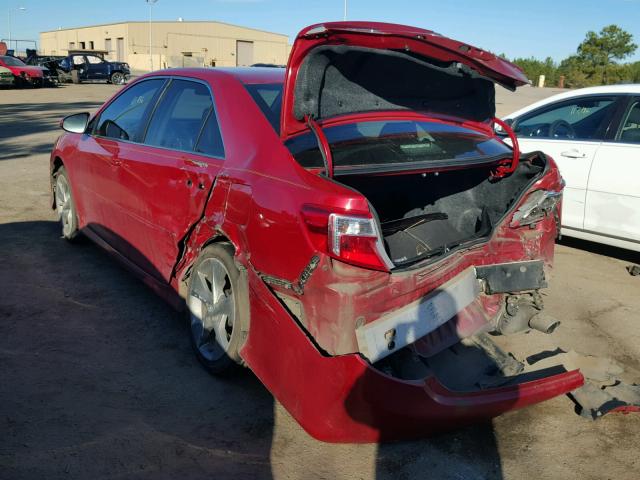 4T1BF1FKXCU632888 - 2012 TOYOTA CAMRY BASE RED photo 3