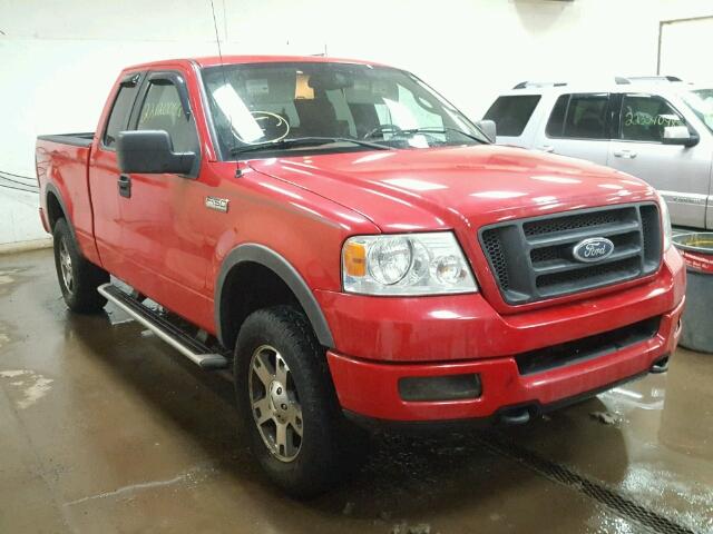 1FTPX14555FA53724 - 2005 FORD F150 RED photo 1