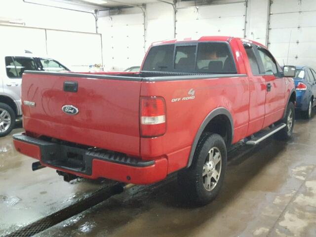 1FTPX14555FA53724 - 2005 FORD F150 RED photo 4