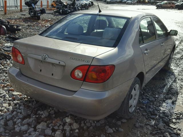 2T1BR32E53C085503 - 2003 TOYOTA COROLLA CE TAN photo 4