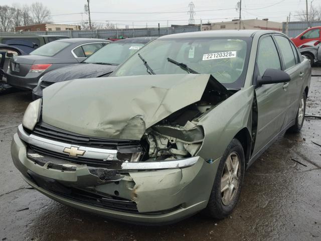 1G1ZT54825F206140 - 2005 CHEVROLET MALIBU LS GREEN photo 2