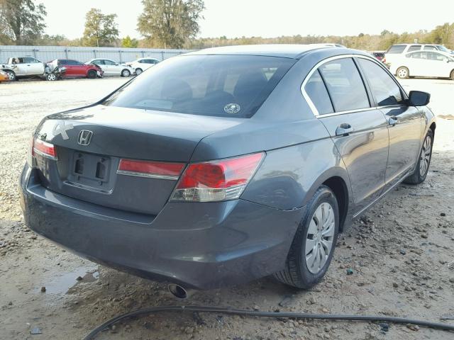 1HGCP2F30BA036517 - 2011 HONDA ACCORD LX GRAY photo 4