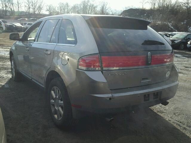 2LMDU88C98BJ16584 - 2008 LINCOLN MKX GRAY photo 3