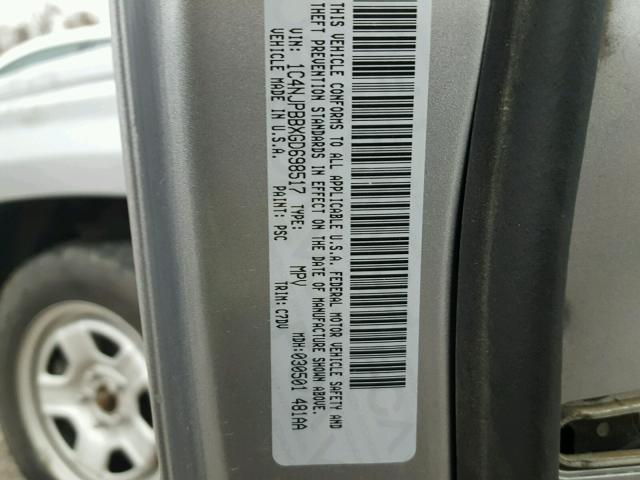 1C4NJPBBXGD698517 - 2016 JEEP PATRIOT SP SILVER photo 10