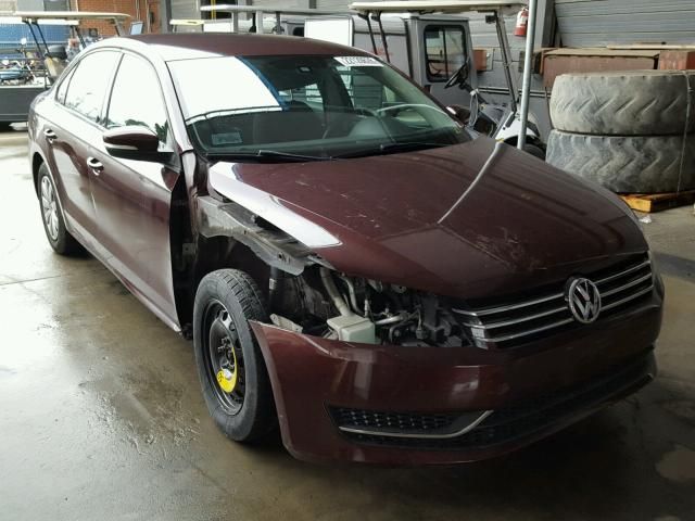 1VWAP7A31DC046715 - 2013 VOLKSWAGEN PASSAT S BURGUNDY photo 1