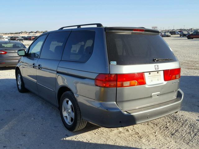 2HKRL18731H503659 - 2001 HONDA ODYSSEY EX BLUE photo 3