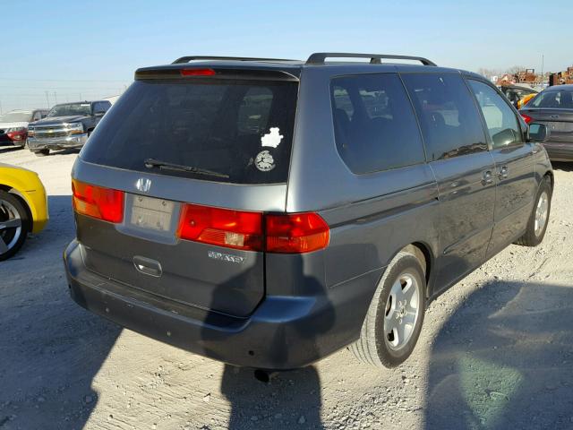 2HKRL18731H503659 - 2001 HONDA ODYSSEY EX BLUE photo 4