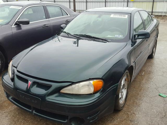 1G2NW52E32M537052 - 2002 PONTIAC GRAND AM G GREEN photo 2