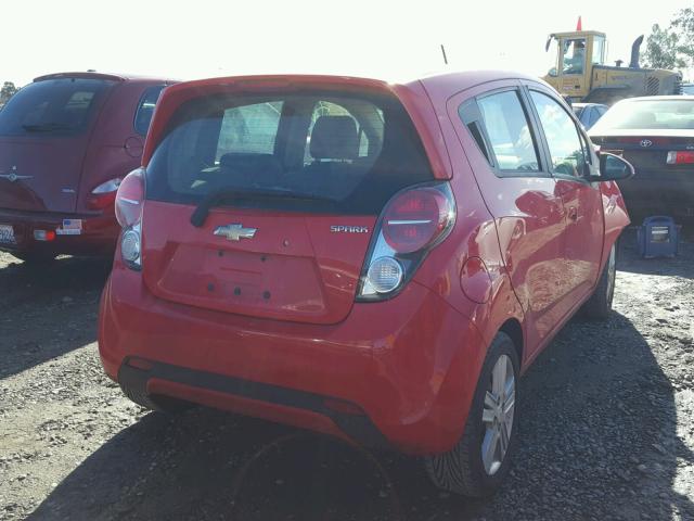 KL8CA6S95DC589228 - 2013 CHEVROLET SPARK LS RED photo 4