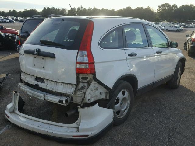 5J6RE3H34AL033943 - 2010 HONDA CR-V LX WHITE photo 4