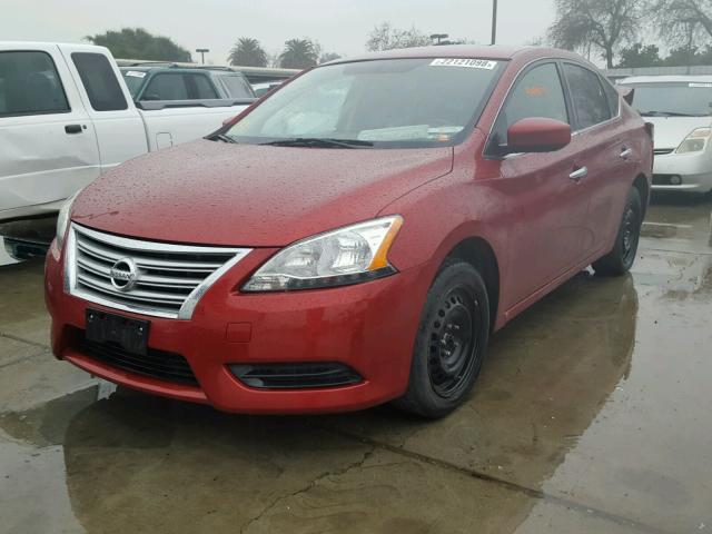 3N1AB7AP1FY287448 - 2015 NISSAN SENTRA S RED photo 2