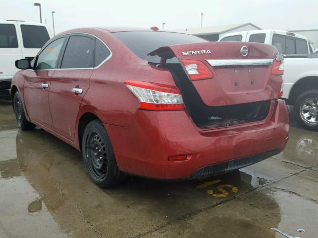 3N1AB7AP1FY287448 - 2015 NISSAN SENTRA S RED photo 3