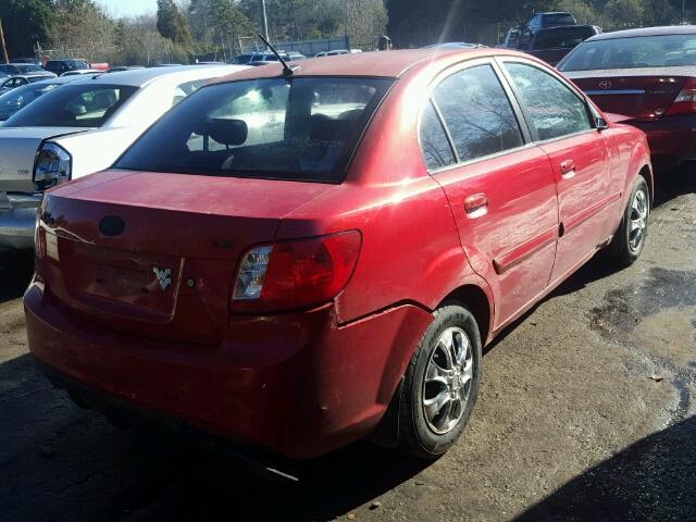 KNADH4A3XB6750139 - 2011 KIA RIO BASE RED photo 4