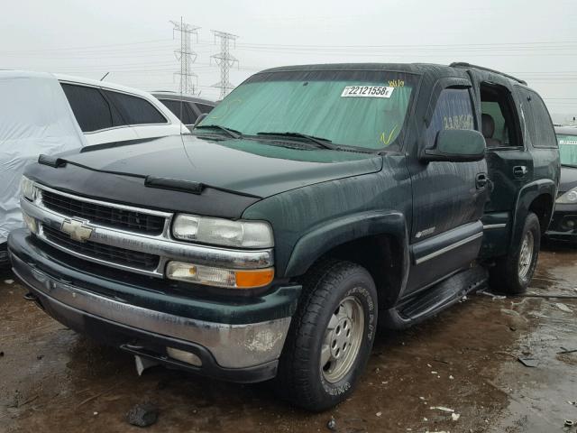 1GNEK13T01J101487 - 2001 CHEVROLET TAHOE K150 GREEN photo 2