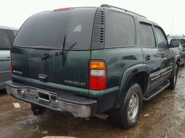 1GNEK13T01J101487 - 2001 CHEVROLET TAHOE K150 GREEN photo 4