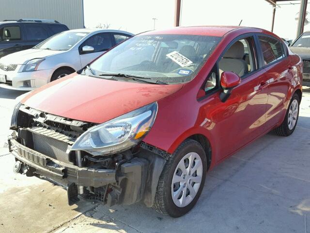 KNADM4A30E6331295 - 2014 KIA RIO LX Կարմիր լուսանկար 2