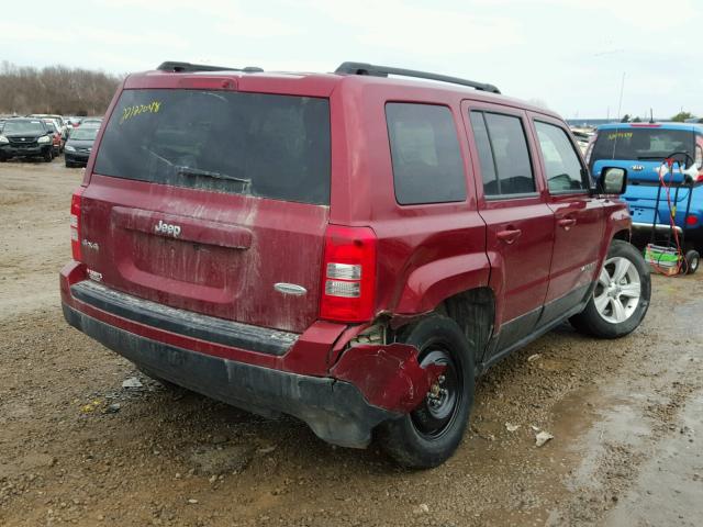 1C4NJRFB3ED804177 - 2014 JEEP PATRIOT LA RED photo 4