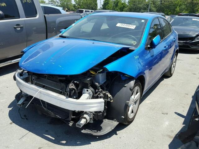 1C3CDFBB0FD373452 - 2015 DODGE DART SXT BLUE photo 2