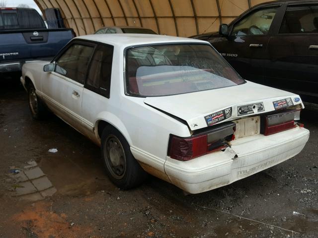 1FACP40M6PF203278 - 1993 FORD MUSTANG LX WHITE photo 3