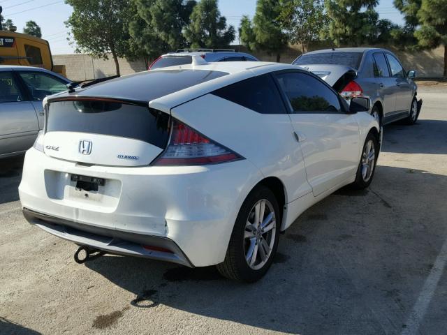 JHMZF1C6XBS013615 - 2011 HONDA CR-Z EX WHITE photo 4