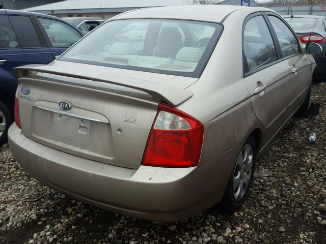 KNAFE121265259203 - 2006 KIA NEW SPECTR BEIGE photo 4