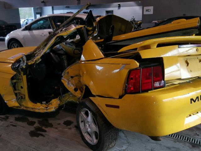 1FAFP40644F182361 - 2004 FORD MUSTANG YELLOW photo 9