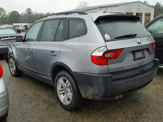 WBXPA93425WD07467 - 2005 BMW X3 3.0I GRAY photo 3