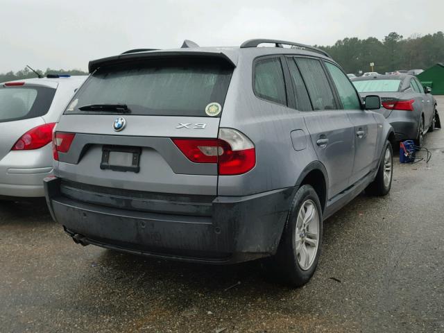 WBXPA93425WD07467 - 2005 BMW X3 3.0I GRAY photo 4