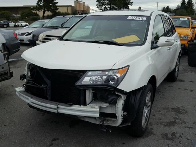 2HNYD28487H549584 - 2007 ACURA MDX TECHNO WHITE photo 2